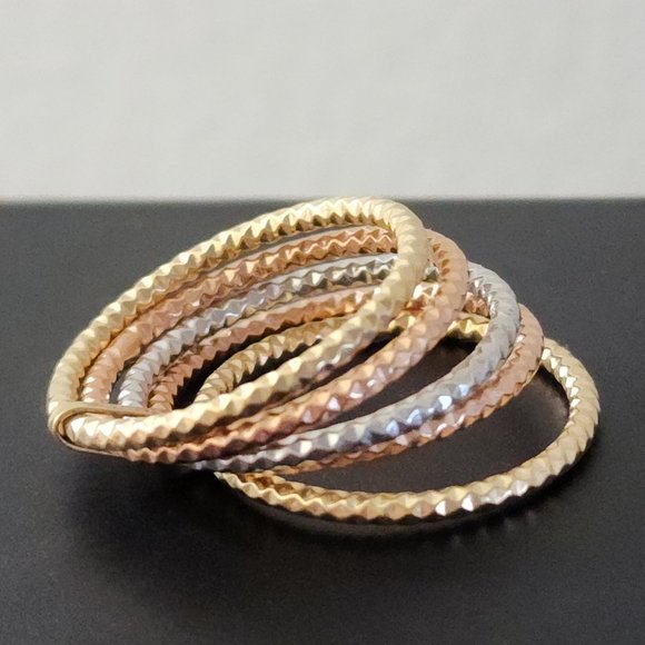 Textured stack Rings - Picture 13 of 15